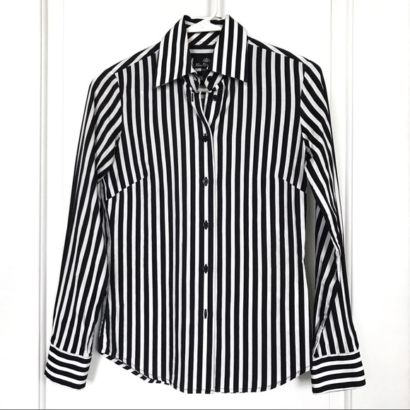 Ben Sherman Tops - Ben Sherman black and white stripe button down